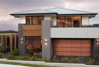 Detailed garage doors Slatted_Knotwood-Jarrah Northern beaches